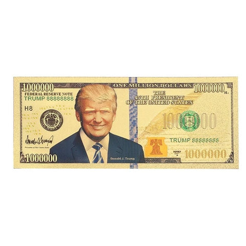 Golden plated 1-10Billion TrumpDollars