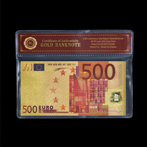 Golden plated 500 EURO